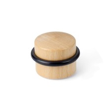 Inofix Round Wooden Door Stop with Rubber Bumpers - Beech