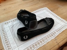 Fred Perry Amy Winehouse Black Suede & Leather Pumps ...Very  Rare ..Size 5