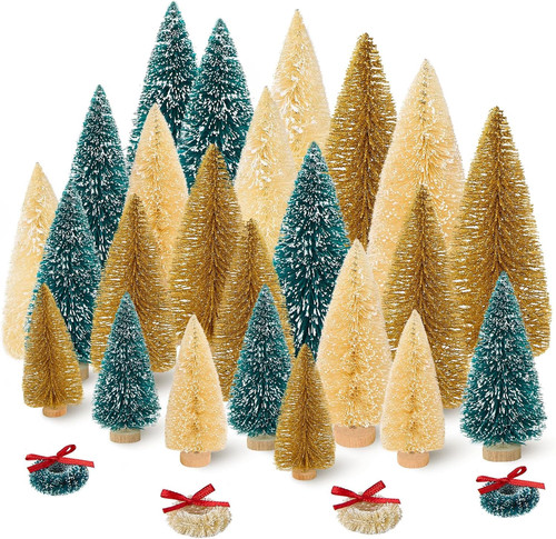 28pcs mini christmas tree - christmas,