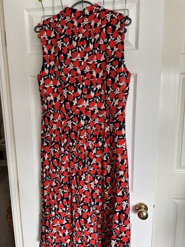 Boden navy dress red orange - boden, red/orange