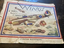 Antiquarian Picture Book “Wings” Containing 17 Pictures of Vintage Aircraft