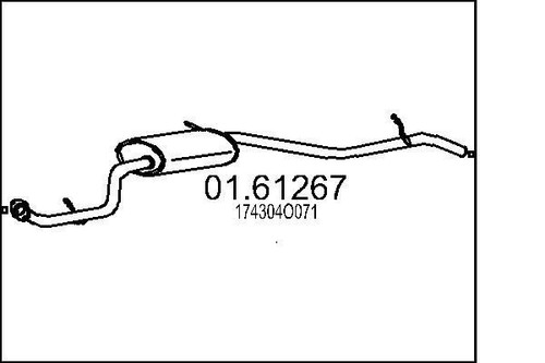 Mts 61267 muffler - mts, exhaust