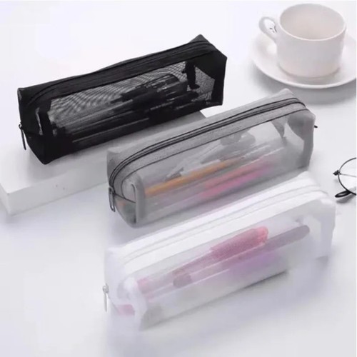 Mesh pencil case transparent - mesh,