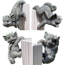 4Pcs Dragon Figurines Resin