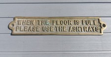 Vintage Brass Sign Wall Plaque