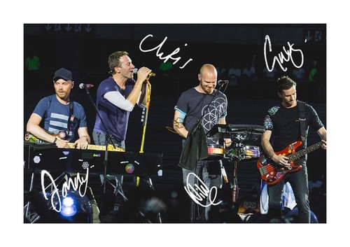 Coldplay reproduction signed - coldplay,