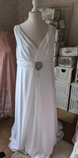 Grecian Wedding Dress with heart bead detail UK 18 