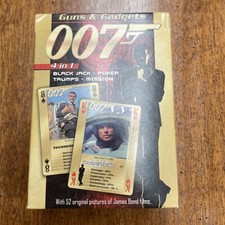 Vintage JAMES BOND "Guns and Gadgets"  4 in 1 PLAYING CARDS POKER BLACKJACK