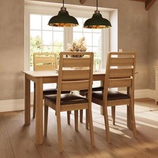 Natural Oak Dining Table Set