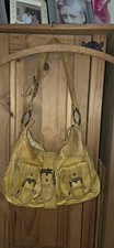 River Island Mustard Colour Leather Grab Bag In Good Condition