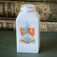 Shelley Crested China Ware Model Kang Hi Tea Caddy Broadstairs 