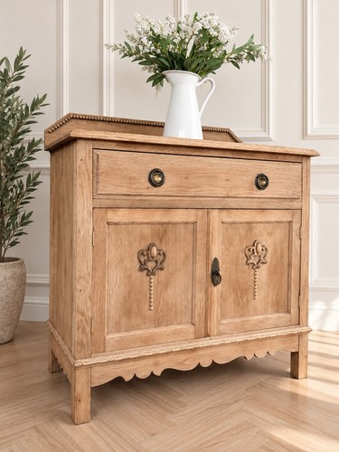 Antique oak cupboard sideboard - antique,