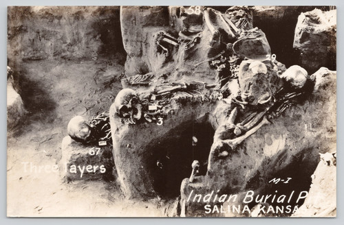 Postcard rppc indian - indian, burial