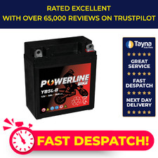 YB5L-B AGM Powerline Motorcycle Battery 12V 5Ah YB5LB GEL