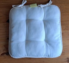 Four Cream Chair Seat Garden Furniture Dining Patio Outdoor Tie On Cushions/Pads