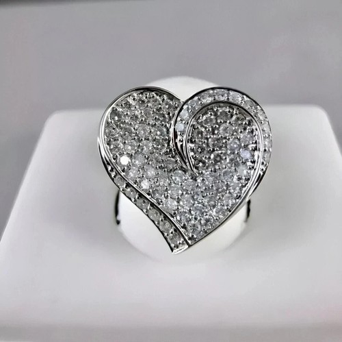 14k white gold round cut - white,