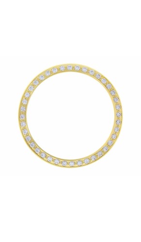 Gold plated lab diamond - plated, bezel