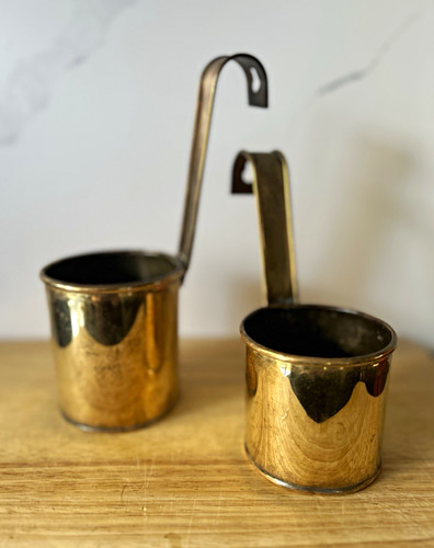Pair brass hanging - pair, of