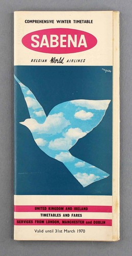 Sabena timetable march 1970 - timetable,