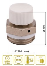 1/2" Radiator AIR Vent Bleed