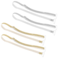 2 Pairs Removable Dress Straps Sparkly Bra Extension Gold Miss
