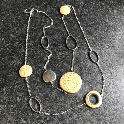 Fossil inch steel necklace - 38,