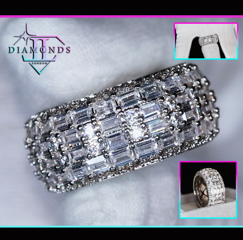 Mens baguette diamond wedding - mens,