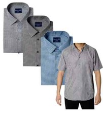 Mens Check Shirts Short Sleeve