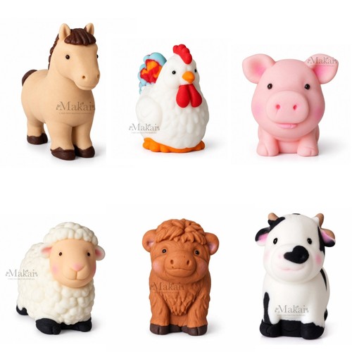 Farm animal fondant cake - fondant,