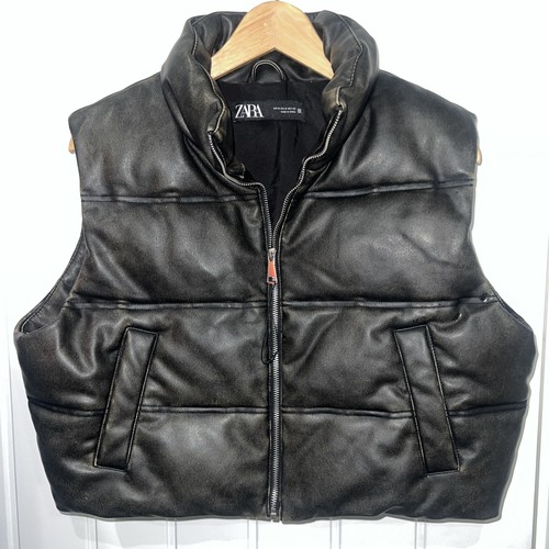Zara black faux leather - zara,