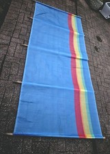 Vintage Retro Striped Windbreak 5 Pole Blue Red Orange Camping VW Beach ☆VGC!☆