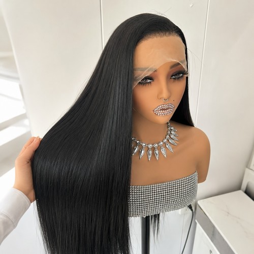 Long straight lace front wig - straight,