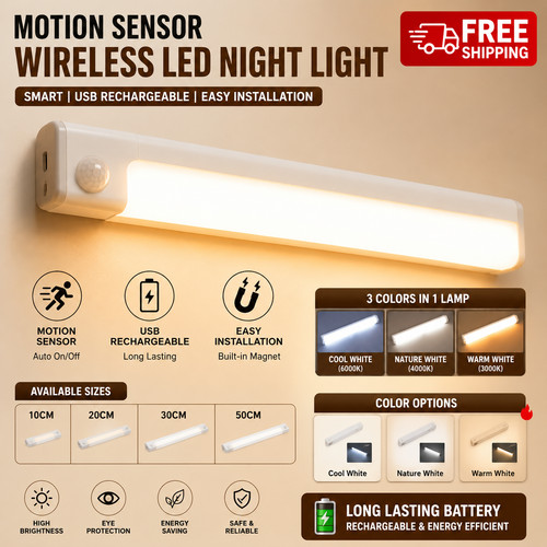 Motion sensor led night - led, light