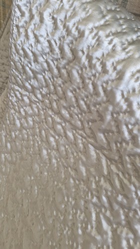 Beautiful silver quilted throw - silver,