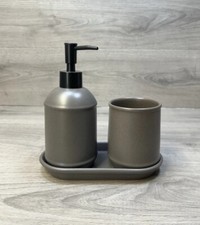 Ikea Tvalsjon 3 Piece Bathroom Set Soap Dish Toothbrush Holder Soap Dispenser
