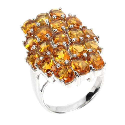 Silver ring citrine genuine - silver,