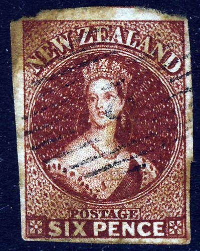 New zealand 1863 six pence - zealand,