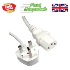 Arctic White Power Cord Lead