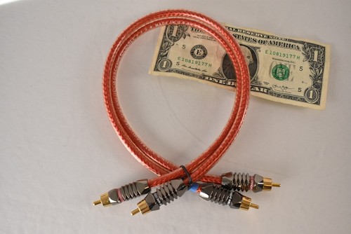 Pair rca straight - rca, wire