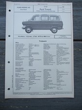 Ford Transit 9-seater panoramic bus Samba brochure VDA type sheet 11 215a 12/68