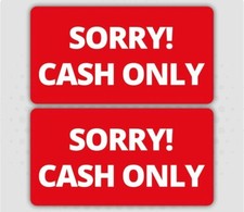 6 x Sorry Cash Only S/A Vinyl