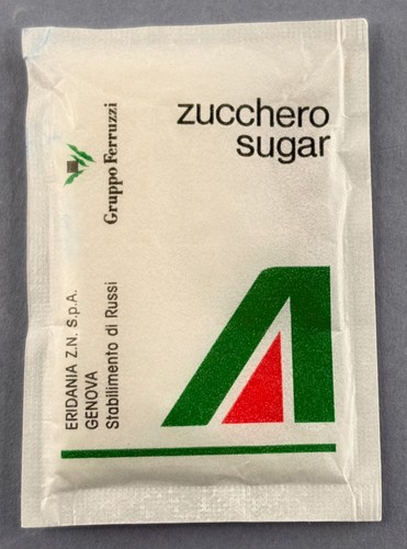 Alitalia airline sugar - airline, packet