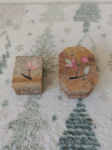 Pair vintage indian soapstone - vintage,