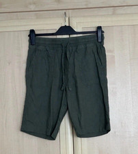 NEXT Women's Green Casual Lightweight Drawstring Linen Shorts - Ladies Size UK 8