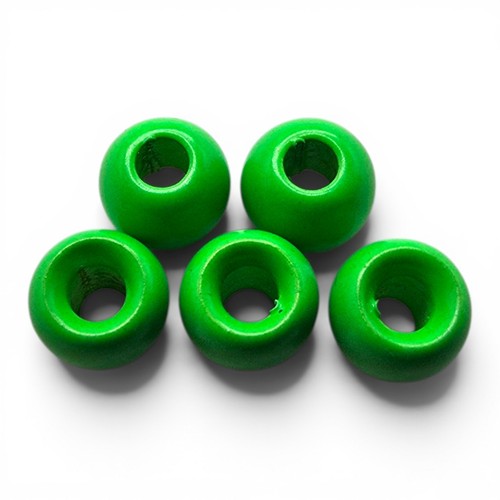 Painted brass beads - painted,