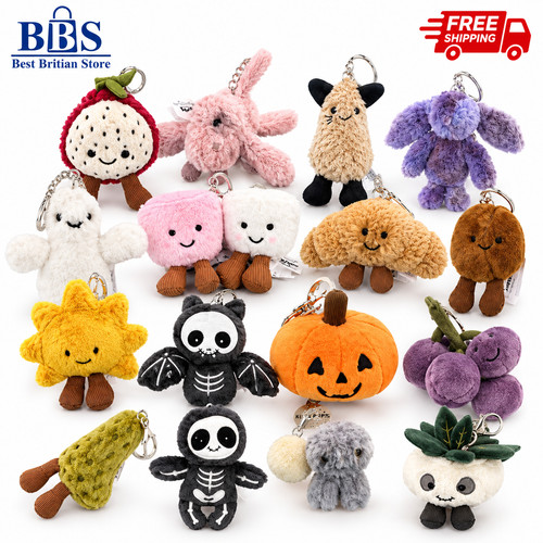Marshmallow plush keychain - marshmallow,