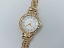 John Rocha Women's Gold Tone Crystal Set Watch