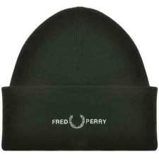 BNWT Fred Perry C4114 Graphic Beanie Hat One Size RRP £40