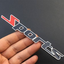 3D Sports Logo Metal Sticker