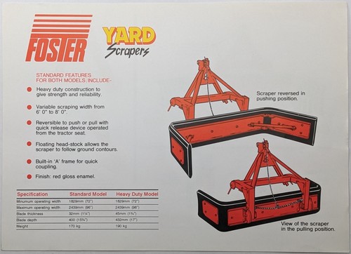 Original foster yard scrapers - yard,